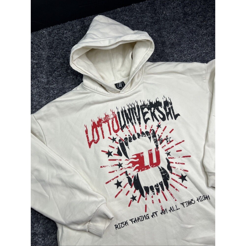 Lotto Universal pullover hoodie unique graphic Size L GUC